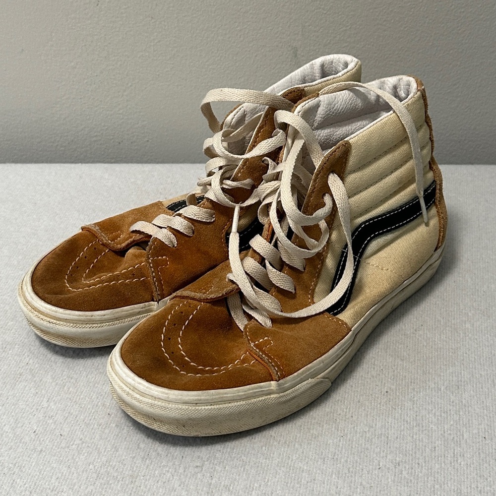 Vans Sk8-Hi Retro Apricot Orange & White  Womens Sz 8 Mens Sz 6.5